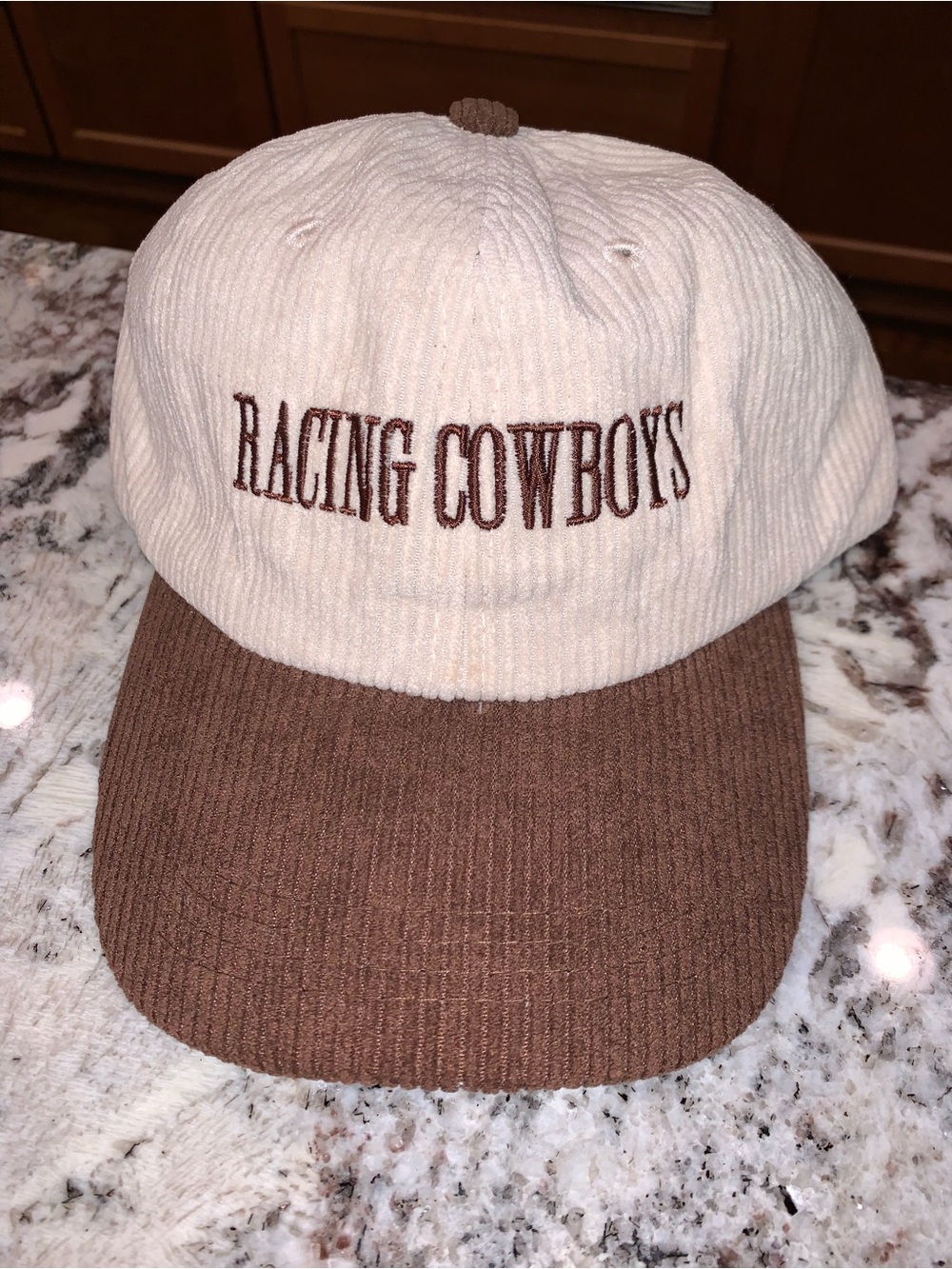 RACING COWBOYS CORDUROY HAT CAP NEW